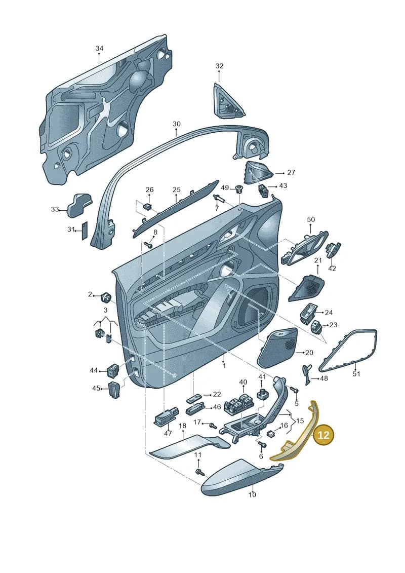8U08675866PS — Audi RS Q3 (2013-2018) diagram 728867000, position 12