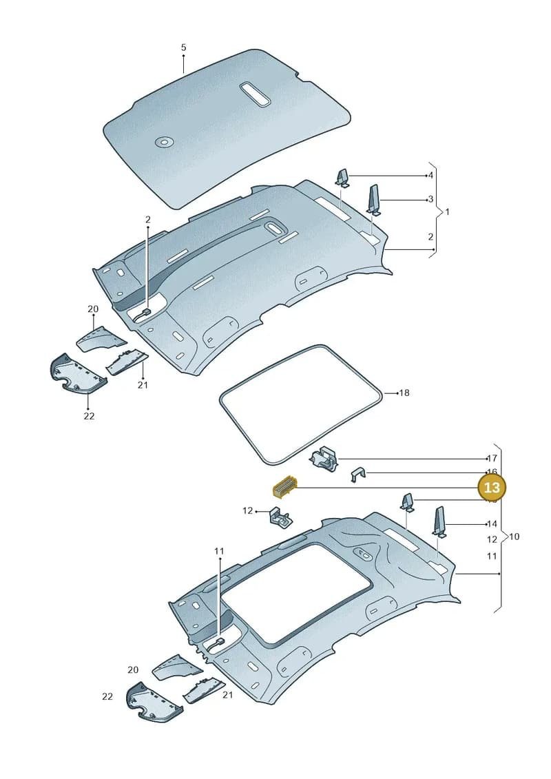 8U0867731 — Audi Q3 1.4 (2012-2016) diagram 728867550, position 13