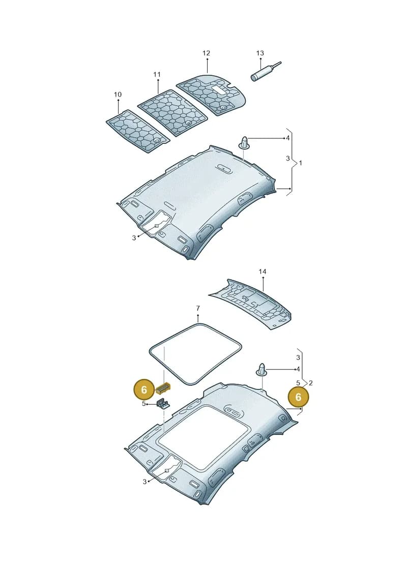 8U0867731 — Audi RS6 Avant (2013-2018) diagram 758867550, position 6