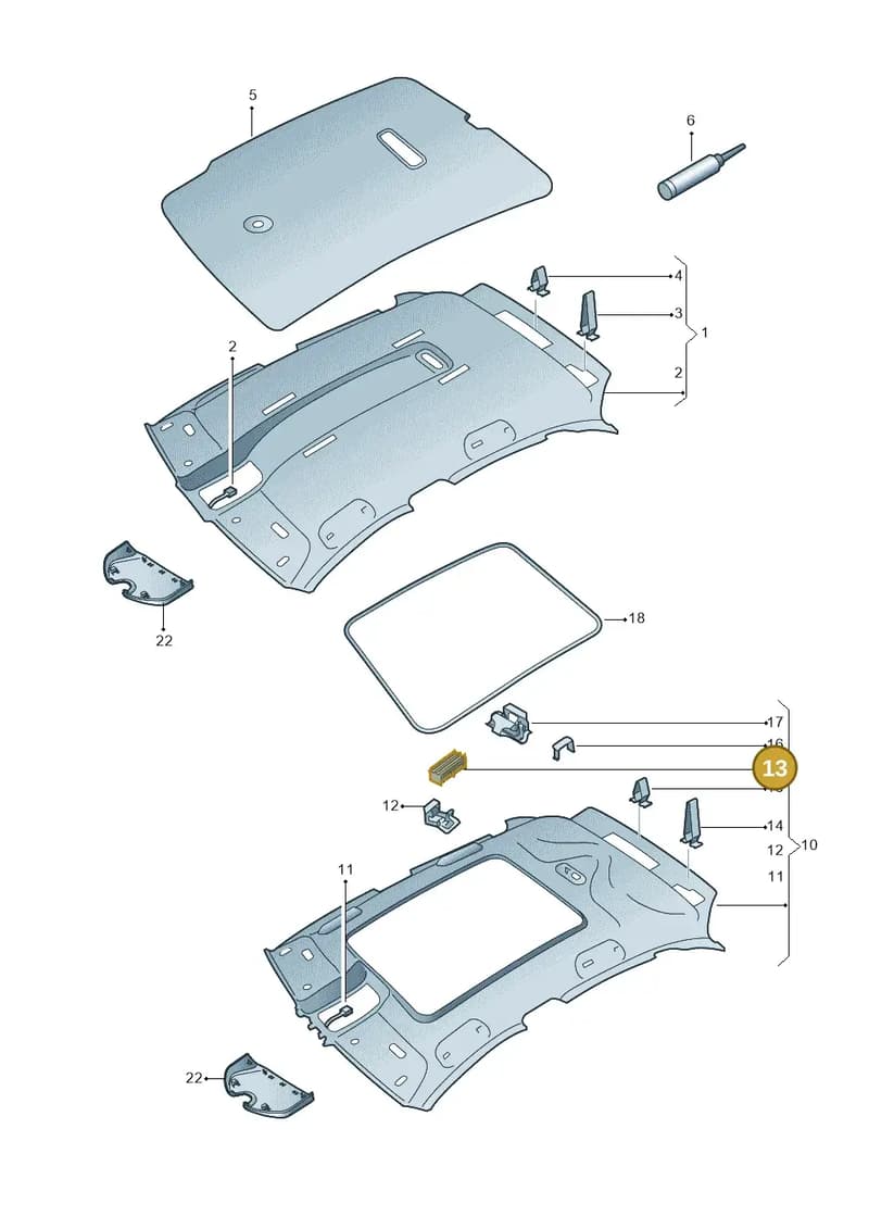 8U0867731 — Audi RS Q3 (2013-2018) diagram 764867550, position 13