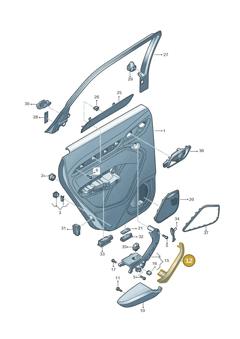 8U08688236PS — Audi RS Q3 (2013-2018) diagram 764867400, position 12