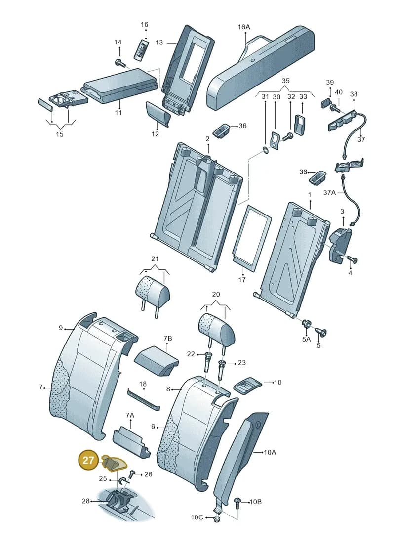 8U0886197C — Audi Q3 1.4 (2012-2016) diagram 711885700, position 27