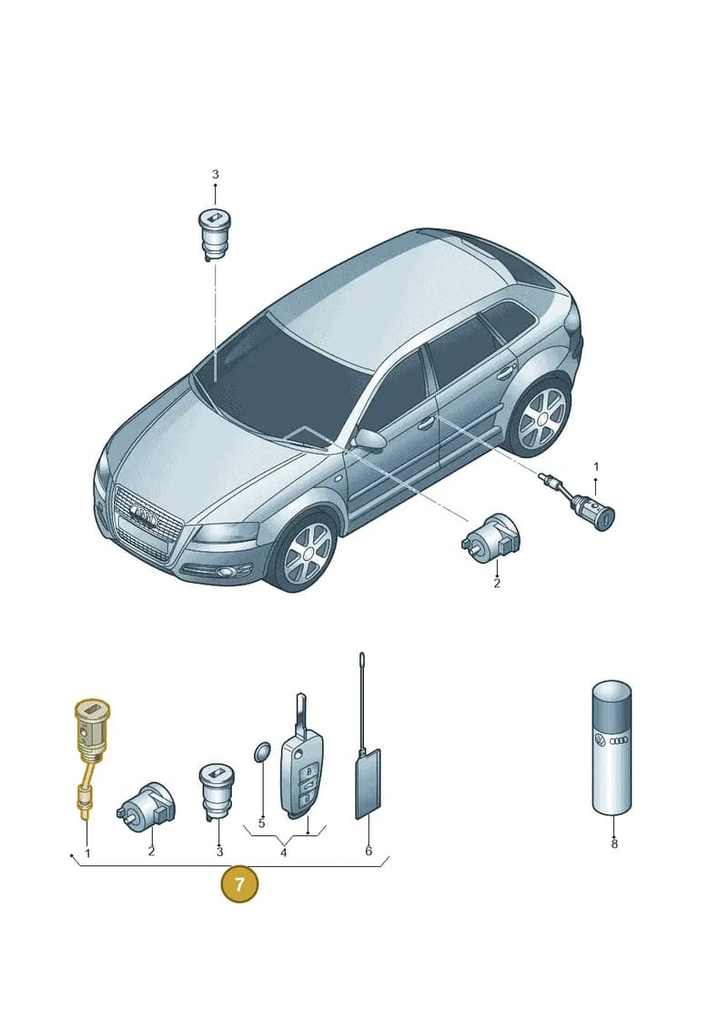 8U0898375FINF — Audi RS Q3 (2013-2018) diagram 728837100, position 7