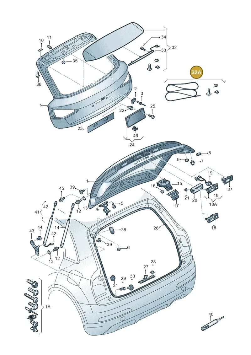 8U0898940 — Audi RS Q3 (2013-2018) diagram 764827000, position 32A