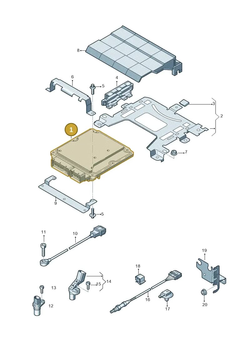 8U0907115L — Audi Q3 (2014-2019) diagram 855906000, position 1