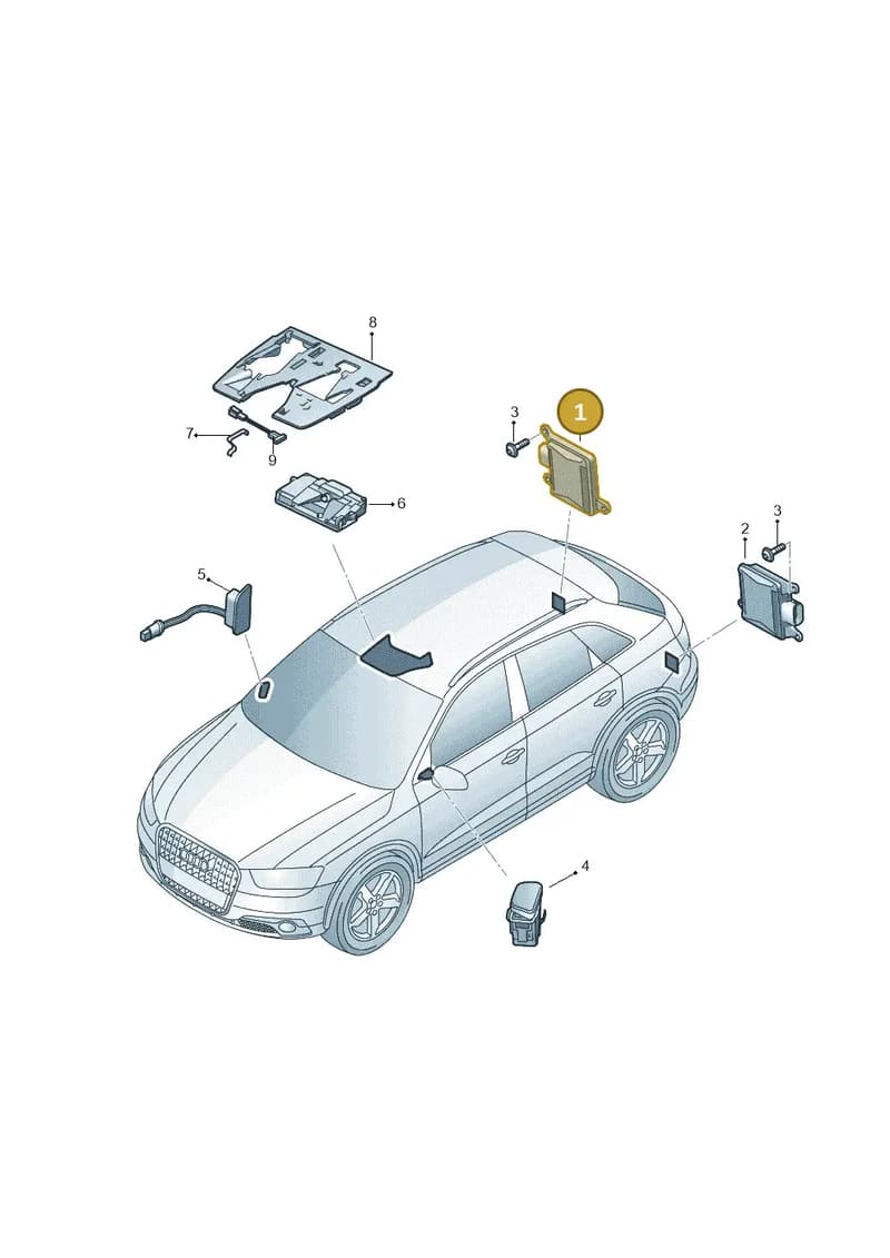 8U0907566B — Audi RS Q3 (2013-2018) diagram 764907350, position 1