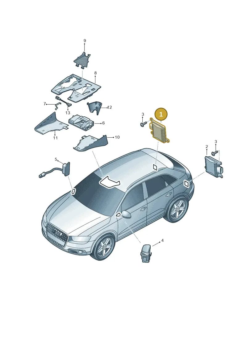 8U0907566F — Audi Q3 (2014-2019) diagram 728907350, position 1