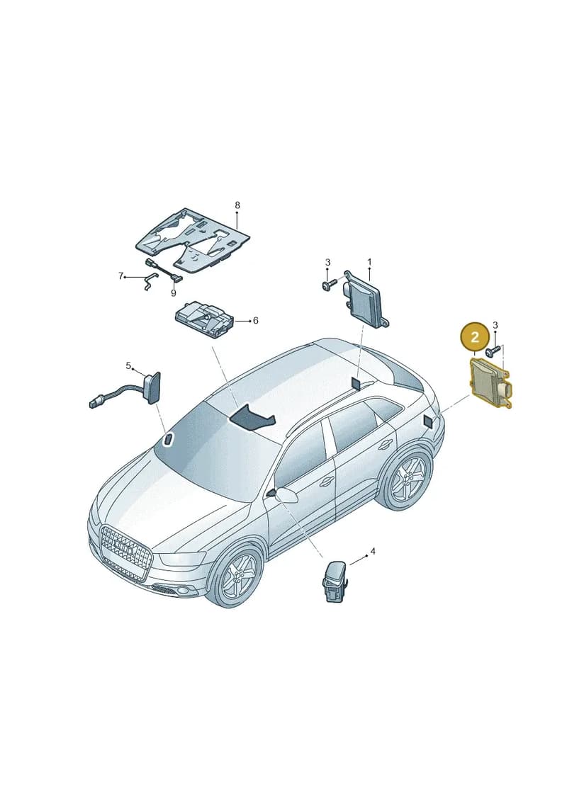 8U0907568B — Audi RS Q3 (2013-2018) diagram 764907350, position 2