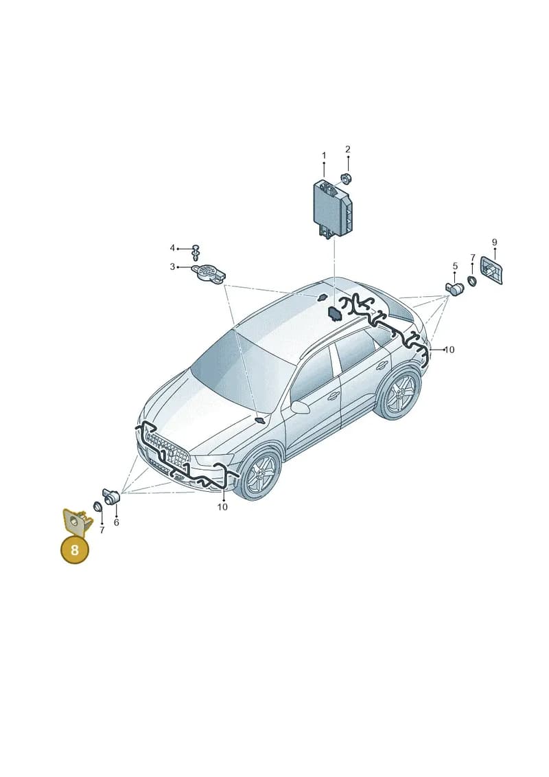 8U0919267Q — Audi Q3 (2014-2019) diagram 764919200, position 8