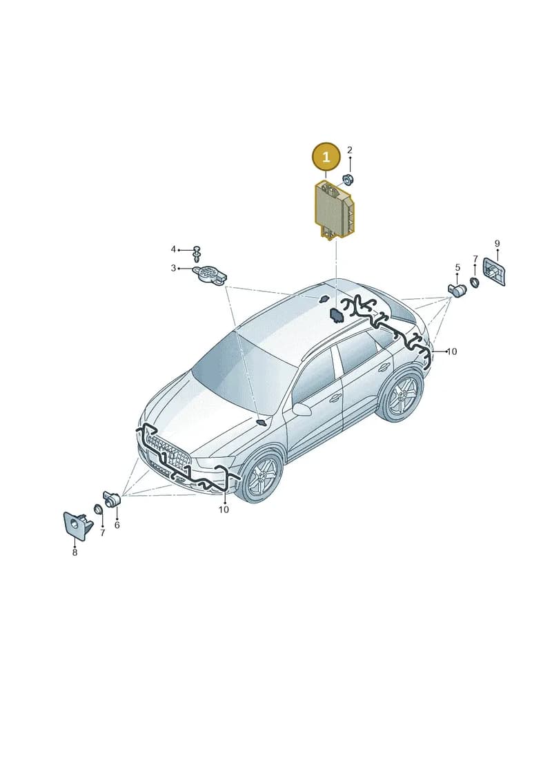 8U0919475B — Audi Q3 (2014-2019) diagram 764919200, position 1