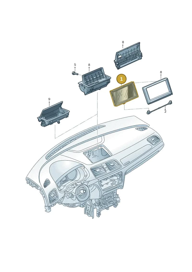 8U0919603A — Audi Q3 1.4 (2016-) diagram 728919000, position 1