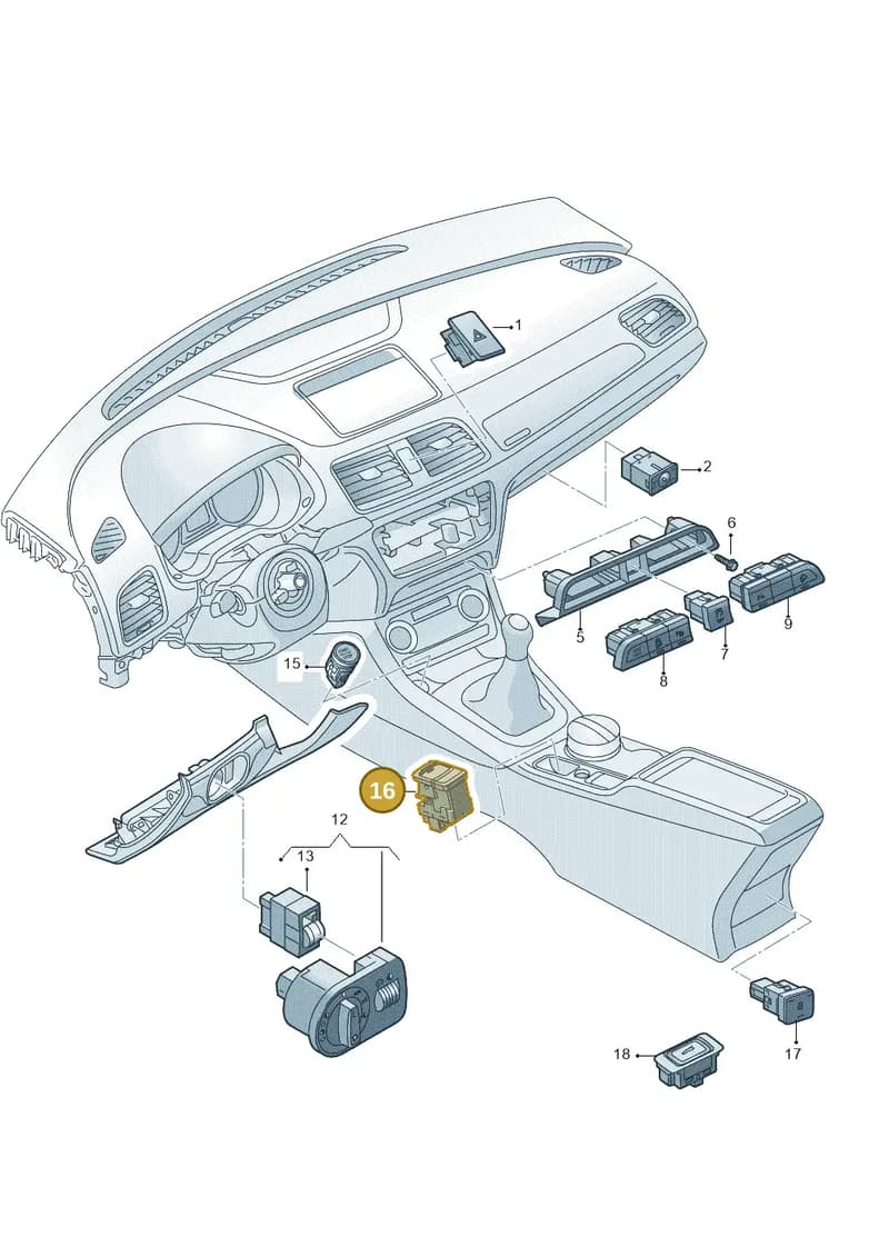 8U0927225F6PS — Audi Q3 (2014-2019) diagram 728941500, position 16