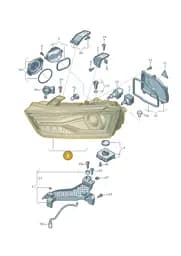 8U0941044C Audi Head Light for Gas Discharge Lamp