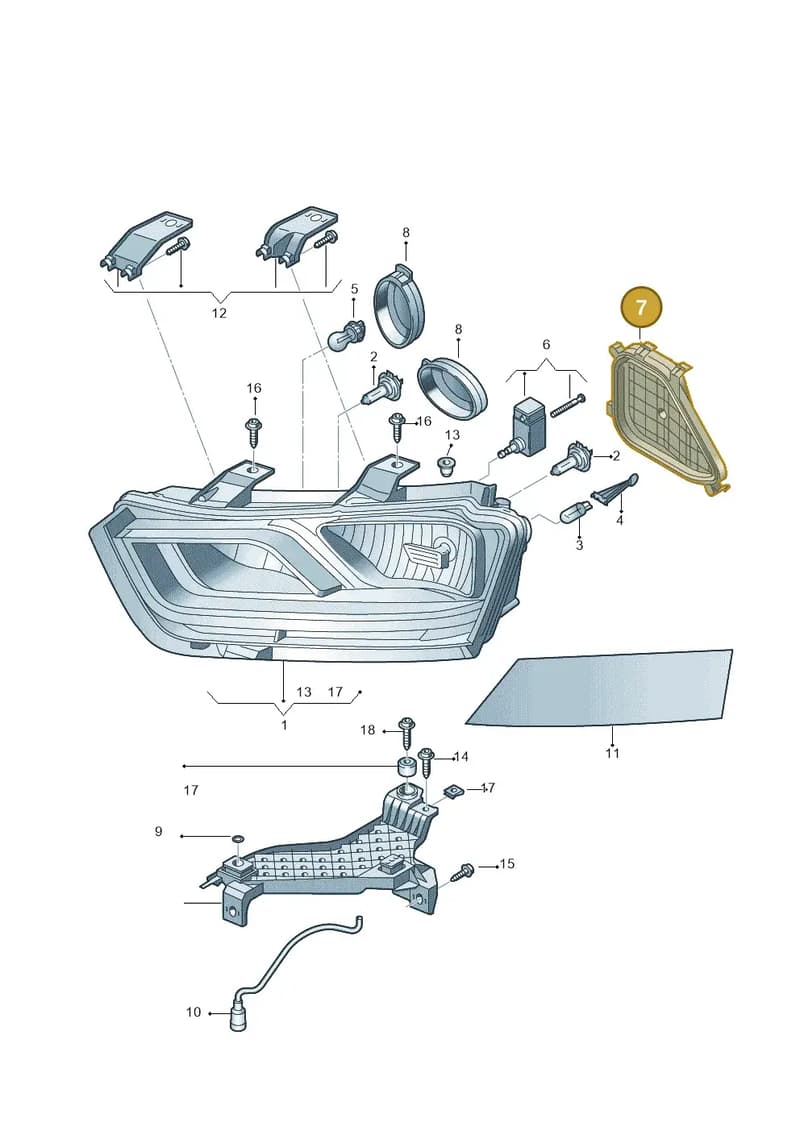 8U0941158 — Audi Q3 1.4 (2012-2016) diagram 728941000, position 7