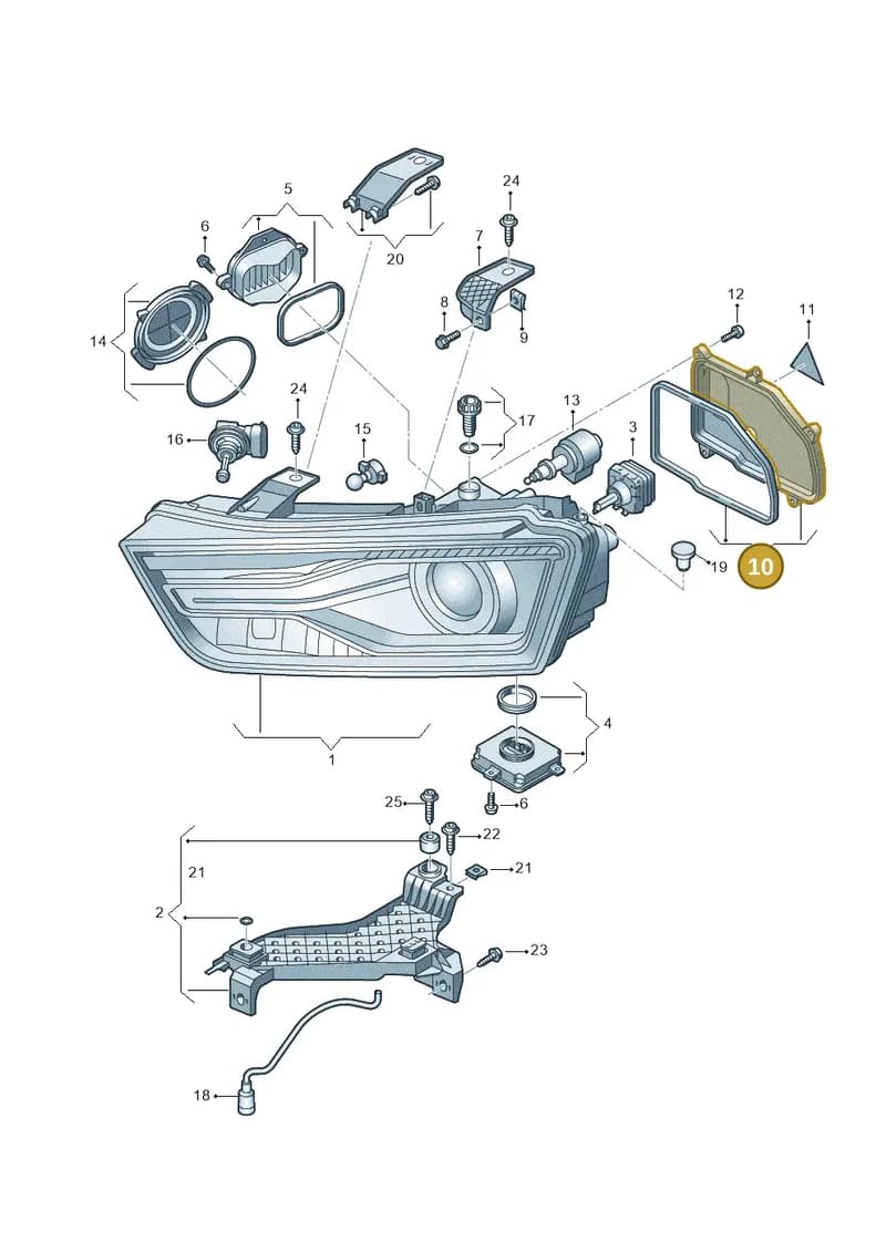 8U0941158A — Audi Q3 1.4 (2016-) diagram 855941000, position 10