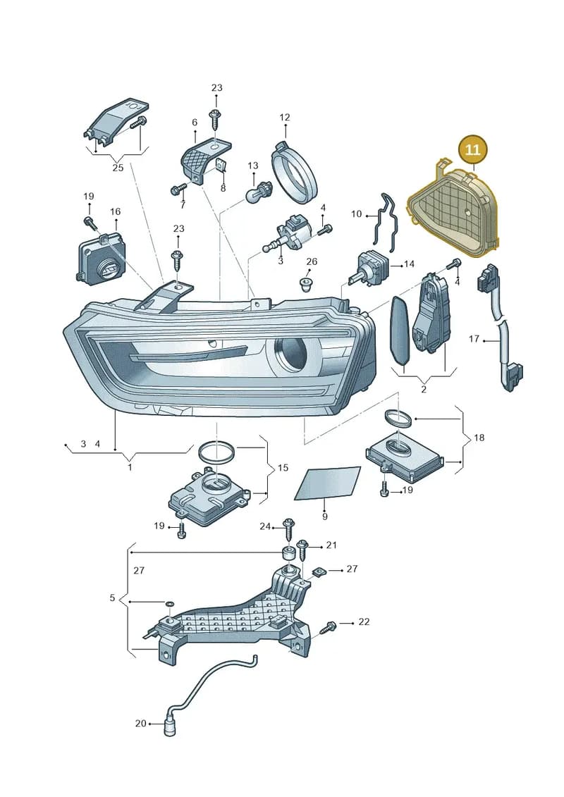 8U0941158 — Audi RS Q3 (2013-2018) diagram 728941100, position 11