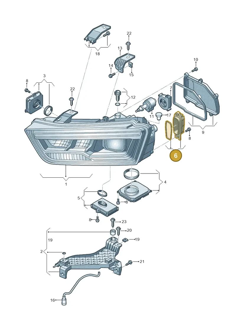 8U0941475D — Audi Q3 (2014-2019) diagram 855941050, position 6