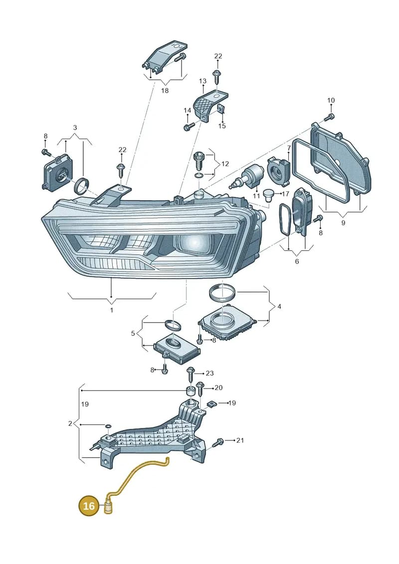 8U0941717 — Audi Q3 1.4 (2016-) diagram 855941050, position 16
