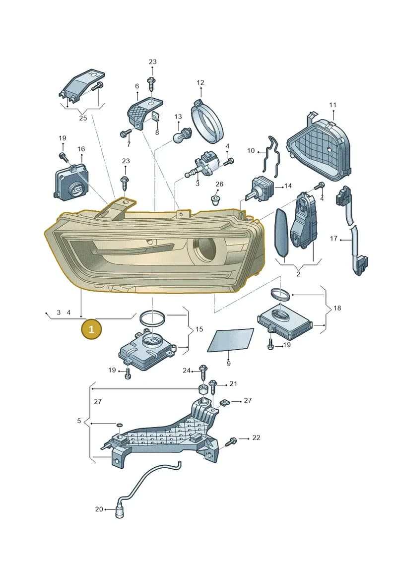 8U0941753A — Audi RS Q3 (2013-2018) diagram 728941100, position 1