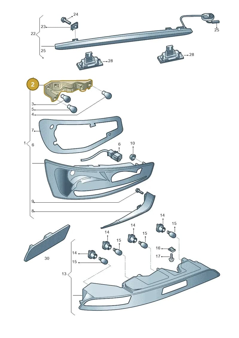 8U0945222 — Audi Q3 (2014-2019) diagram 728945000, position 2