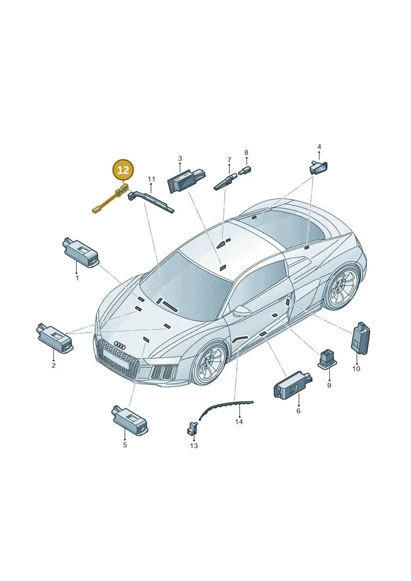 8U0947356 — Audi R8 Spyder (2015-2024) diagram 872947100, position 12