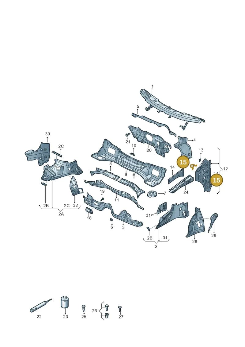 8U0955633A — Audi Q3 1.4 (2016-) diagram 728803100, position 15