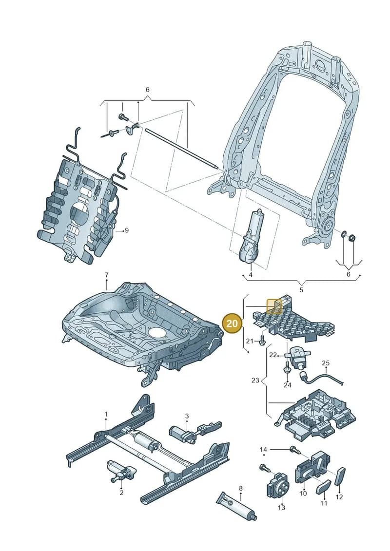 8U0959730A — Audi Q3 quattro (2011-2015) diagram 728959200, position 20
