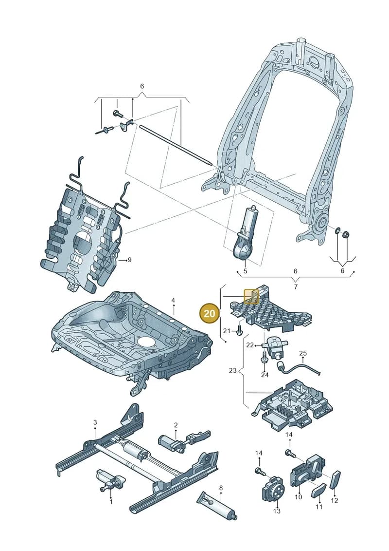 8U0959730A — Audi Q3 (2014-2019) diagram 855959200, position 20