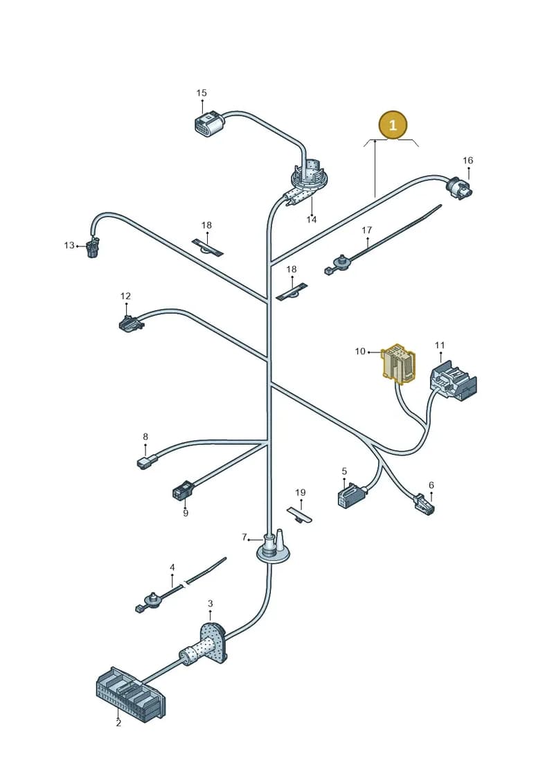 8U0971030BB — Audi Q3 (2014-2019) diagram 728972330, position 1