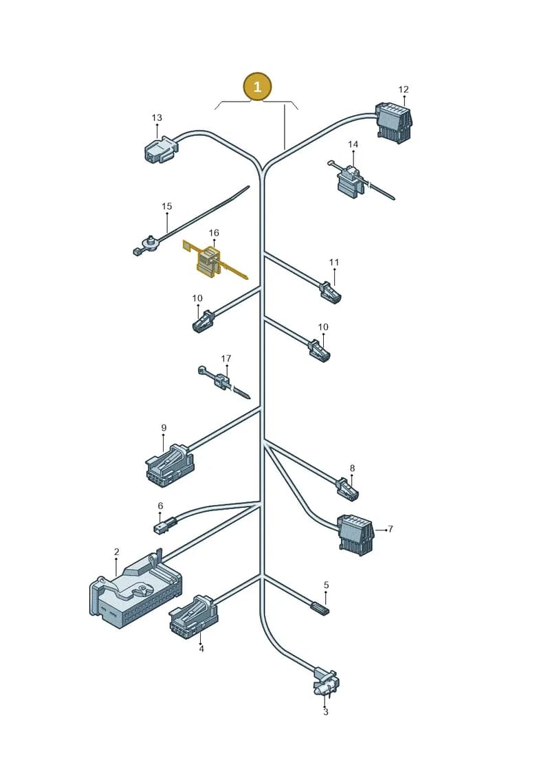 8U0971036N — Audi Q3 (2014-2019) diagram 728972400, position 1
