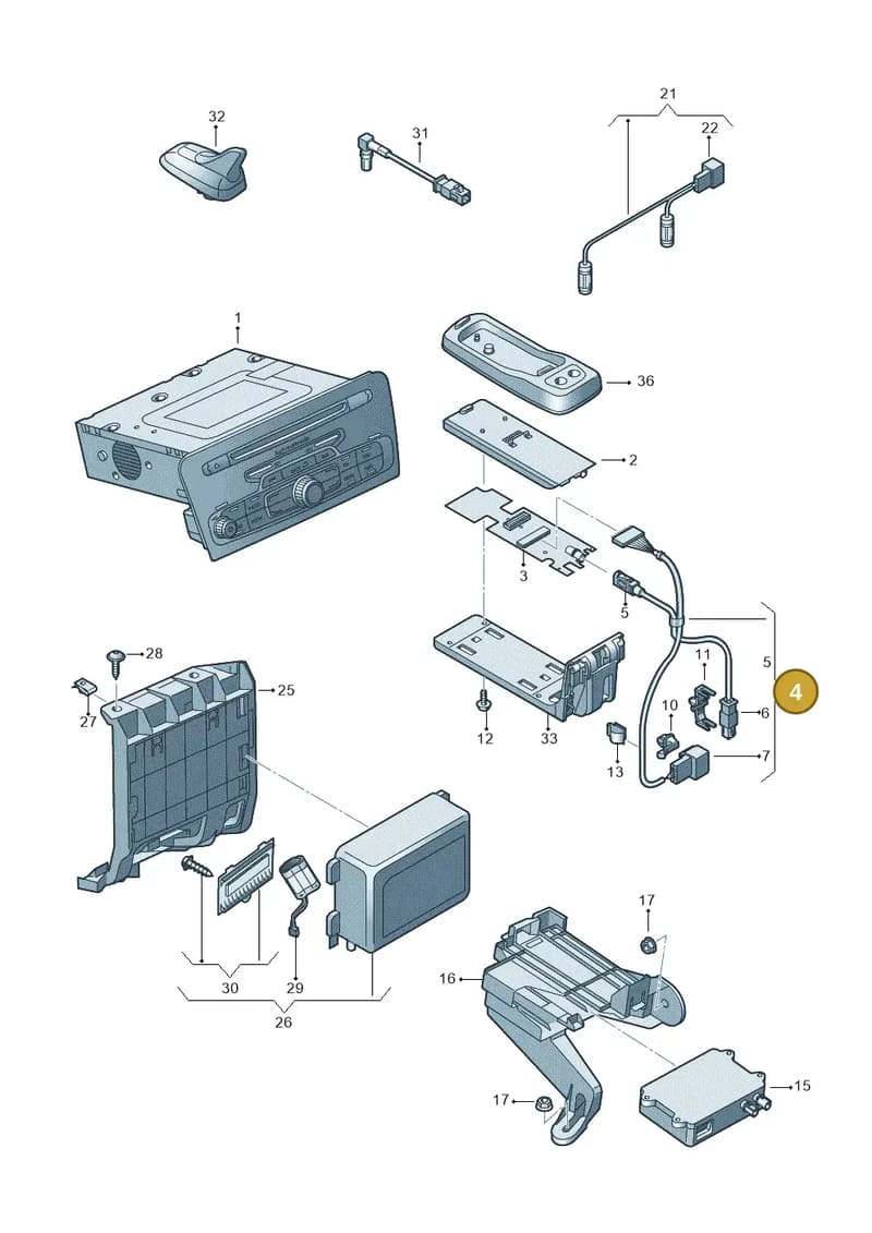 8U0971179 — Audi Q3 (2014-2019) diagram 855035550, position 4