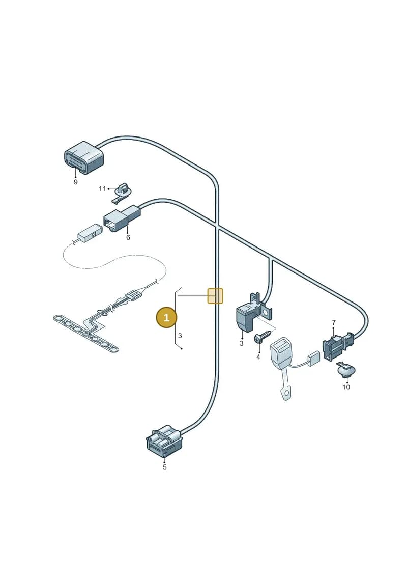 8U0971365 — Audi Q3 1.4 (2016-) diagram 708972200, position 1
