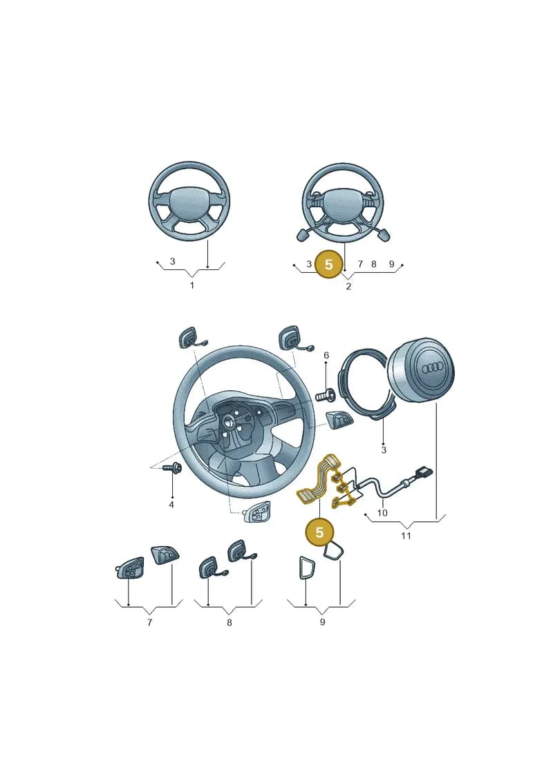 8U0971589 — Audi A3 Limousine 2.0 (2015-2016) diagram 886419200, position 5