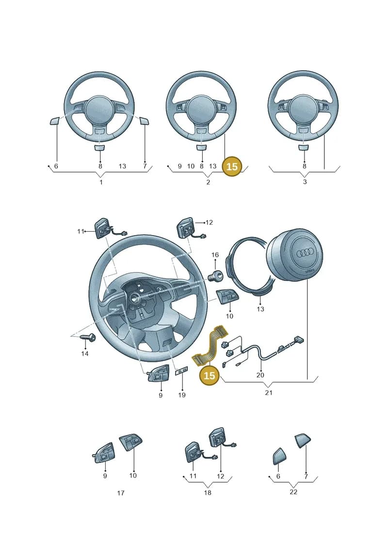 8U0971589A — Audi A3 Cab. 1.4 (2013-2016) diagram 778419000, position 15