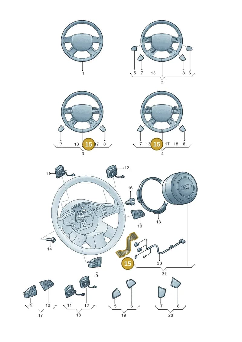 8U0971589 — Audi Q3 (2014-2019) diagram 855419200, position 15