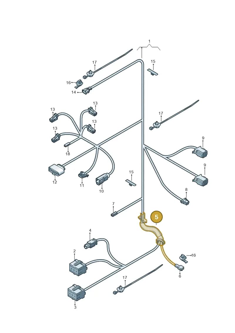 8U0971840C — Audi Q3 1.4 (2016-) diagram 728972860, position 5