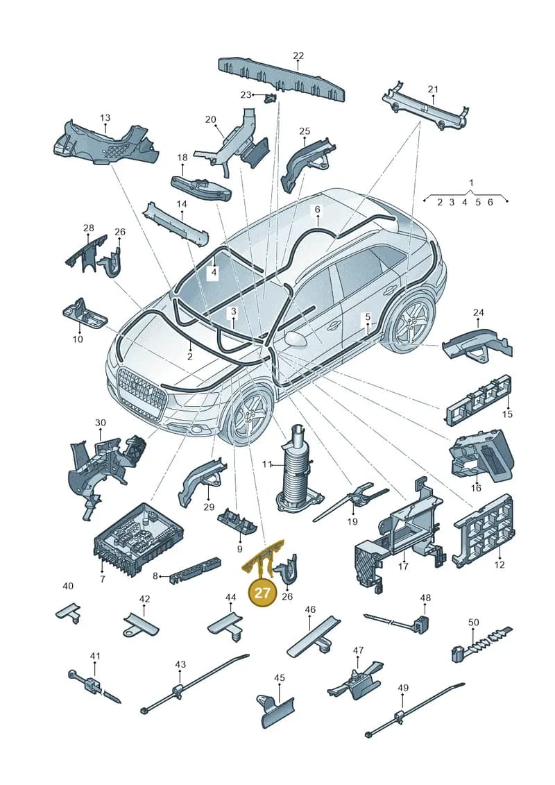 8U0971865 — Audi Q3 1.4 (2016-) diagram 728971800, position 27