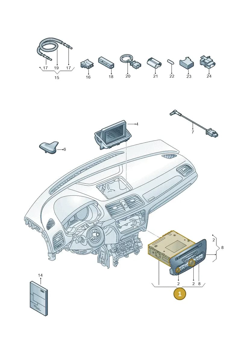 8U1035183D — Audi Q3 1.4 (2016-) diagram 728035030, position 1