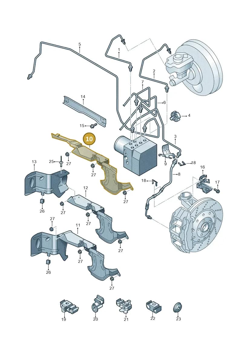 8U1611732A — Audi RS Q3 (2013-2018) diagram 764611200, position 10