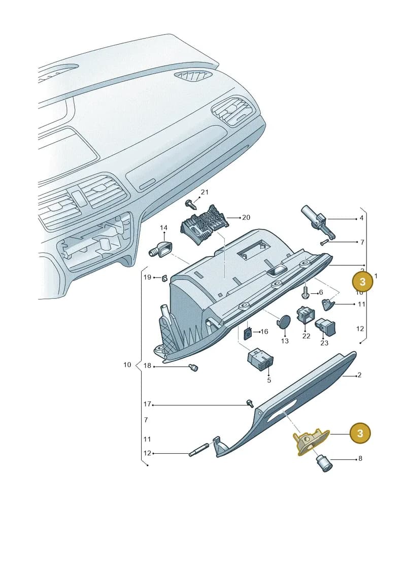 8U1857131D3Q7 — Audi Q3 (2014-2019) diagram 728857200, position 3