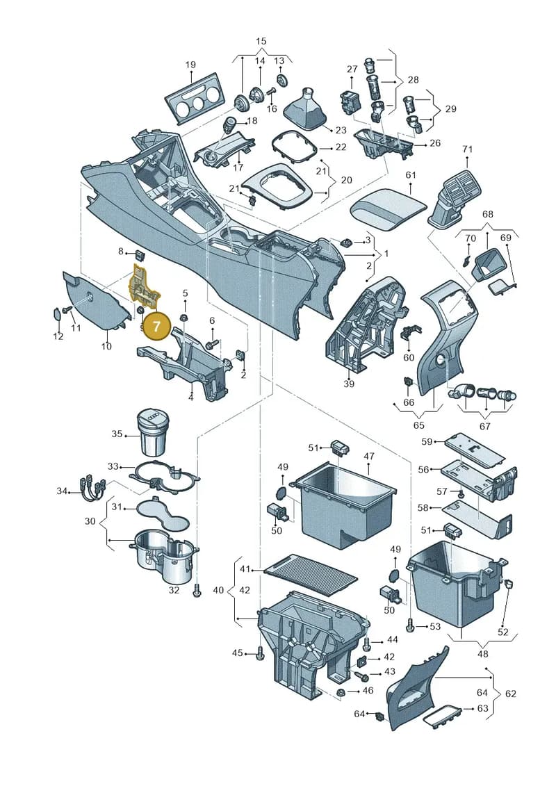 8U1863143 — Audi Q3 quattro (2011-2015) diagram 728863500, position 7