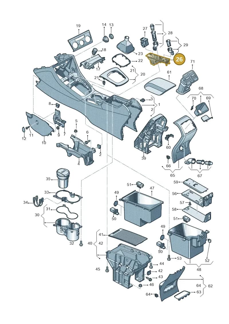 8U1863349C6PS — Audi Q3 (2014-2019) diagram 855863500, position 26