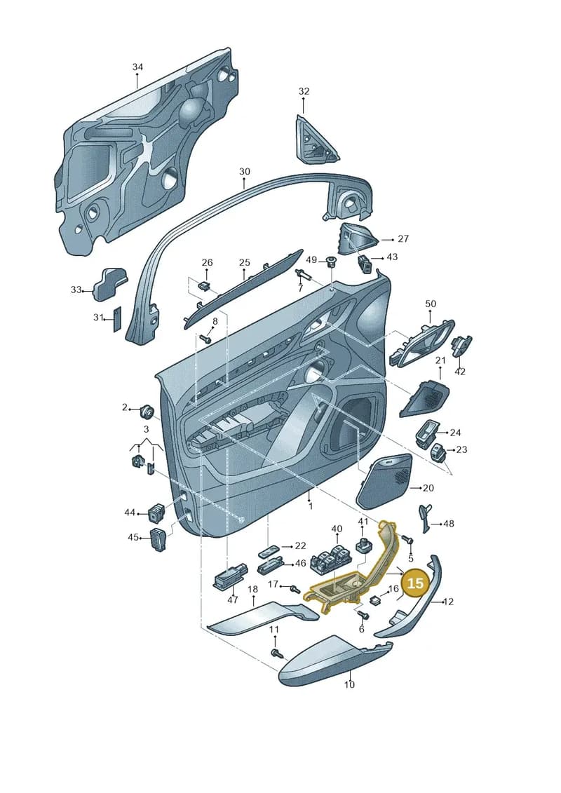 8U1867171B6PS — Audi Q3 (2014-2019) diagram 855867000, position 15