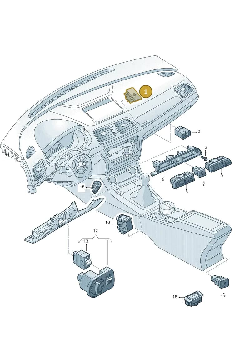8U1941509A5PR — Audi Q3 (2014-2019) diagram 728941500, position 1