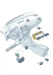 8U1941567A5PR Audi Switch Mounting (Soul Black 5PR)