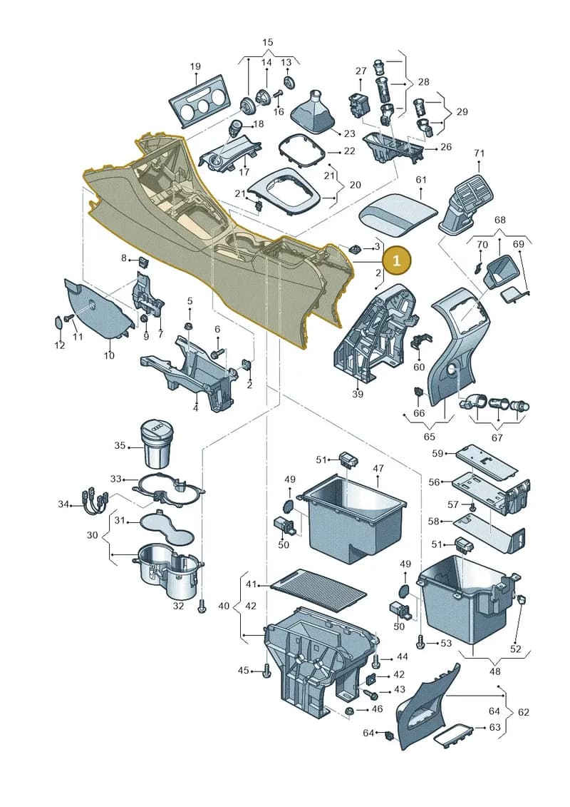 8U2863240A6PS — Audi RS Q3 (2013-2018) diagram 728863500, position 1