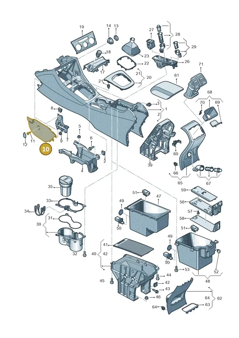 8U28633064PK — Audi Q3 (2014-2019) diagram 855863500, position 10