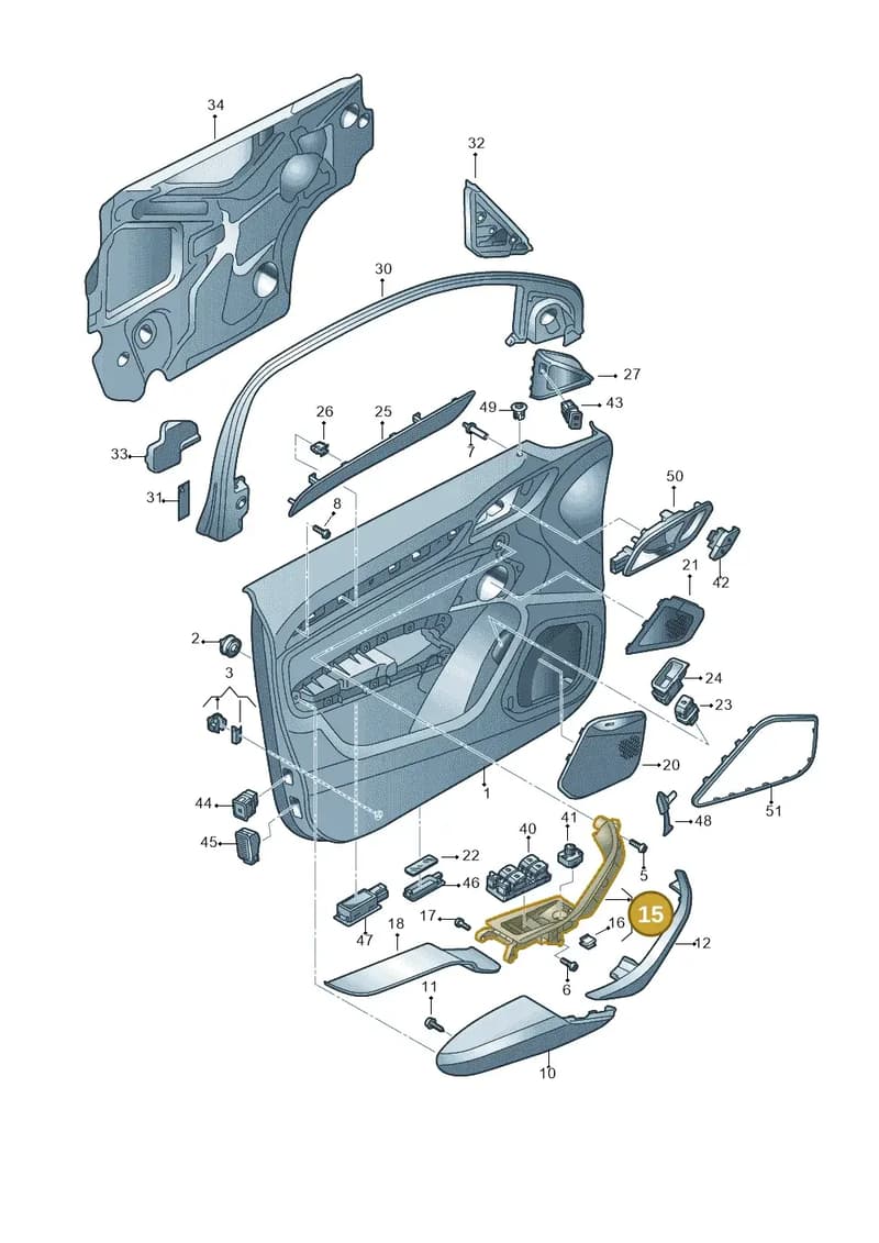 8U2867171A6PS — Audi RS Q3 (2013-2018) diagram 728867000, position 15