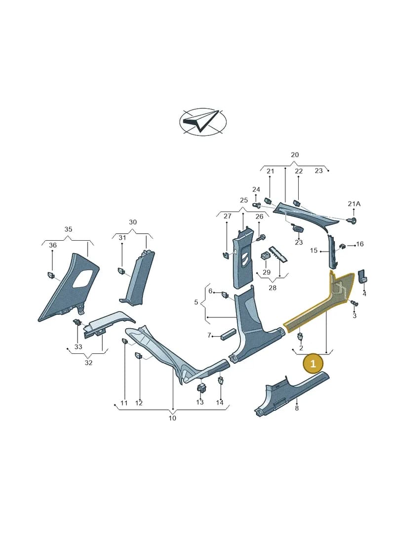 8U28672714PK — Audi RS Q3 (2013-2018) diagram 728867650, position 1