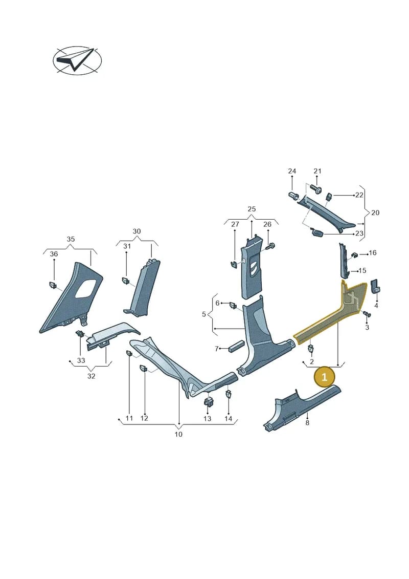 8U28672714PK — Audi Q3 (2014-2019) diagram 855867650, position 1